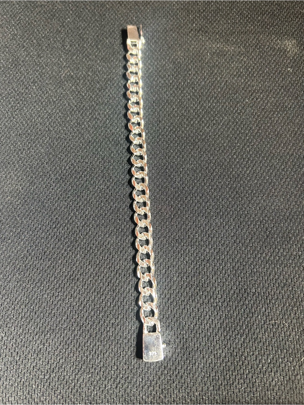 Sterling Silver Curb Chain Bracelet - Silver